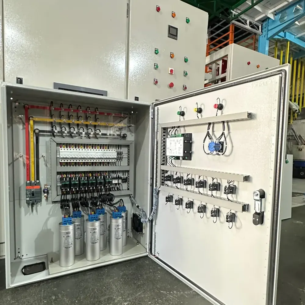 Panel capacitor bank perbaikan faktor daya rakitan CV Manunggal